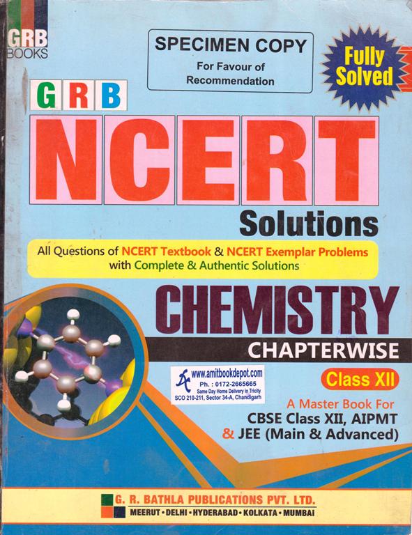 NCERT Solutions Chemistry Chapterwise Class 12th